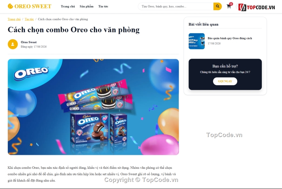 bán kẹo,bán bánh,oreo